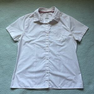 French Toast White short sleeve Button Down Shirt school uniform girls size 18